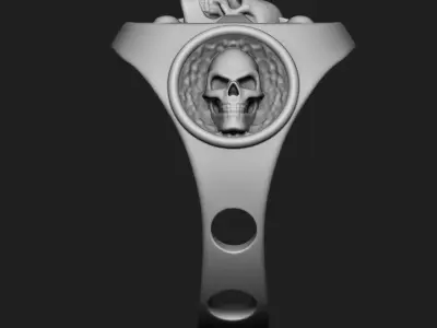 Skull ring jewelry for Bikers vol14 3D print model