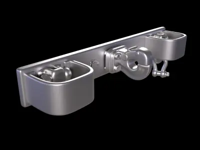 Jeep Kaiser Back Bumper 3D print model