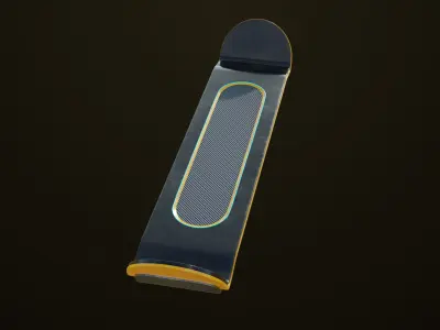 Sic-Fi Emissive Hoverboard 5 All PBR Unity UE Textures Included Low-poly 3D model