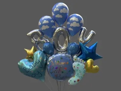 BABY BOY BALLOON 3D model