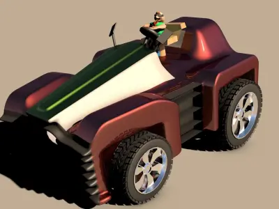 Car For Video Games  Eight Low-poly 3D model