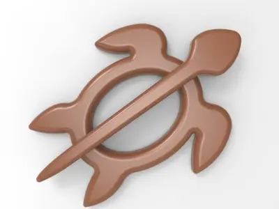 3D shawl pin 3D print model