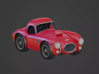 Vintage Sports Car  Low-poly 3D model