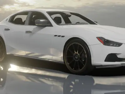 Maserati Ghibli - Photorealistic Low-poly 3D model