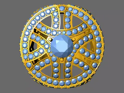 Luxury diamond Ring 3D print model