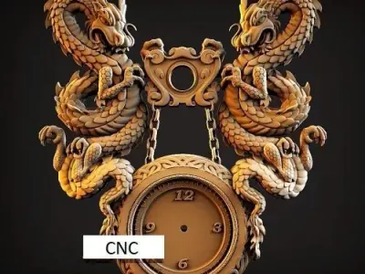 A collection of wall clocks 3D print model