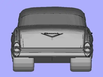 tuned Chevy Bel air 2-door sedan 1957 scale1-75 Free 3D print model