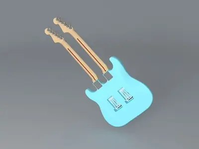 ESP Doubleneck strat guitar Free 3D model