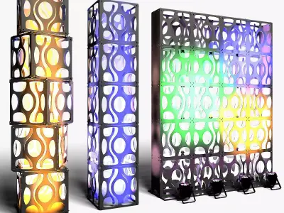 Stage Decor 16 Modular Wall Column 3D model