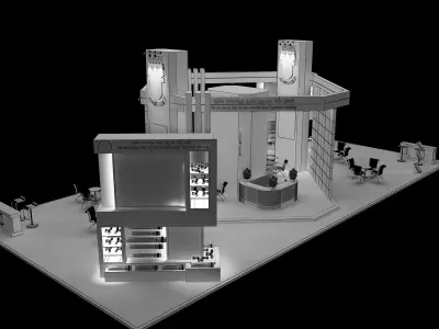Booth Exhibition Stand a388b  3D model