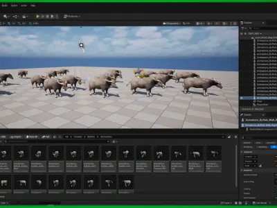 River Buffalo Low-poly 3D model