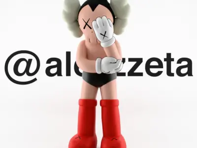 Kaws Astroboy Textured Low-poly 3D model