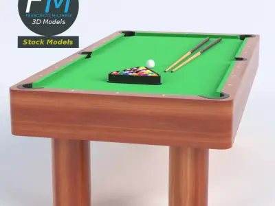 Billiard pool table 3D model