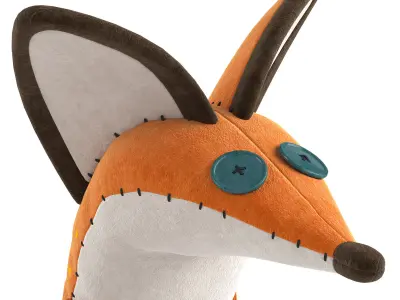 Soft plush toy Mister Fox 3D model