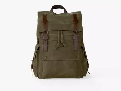 Backpack Iceland Green Low-poly 3D model