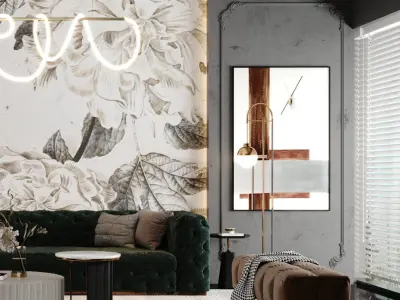 Modern Luxury living room 3D model 3D model