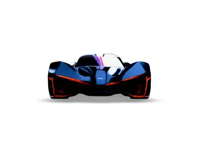 Futuristic Concept Supercar Low-poly 3D model
