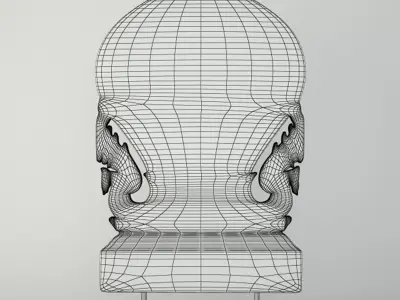 19th Century Thai Wood Carving 2 3D model