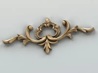 Carved decor horizontal 012 3D model
