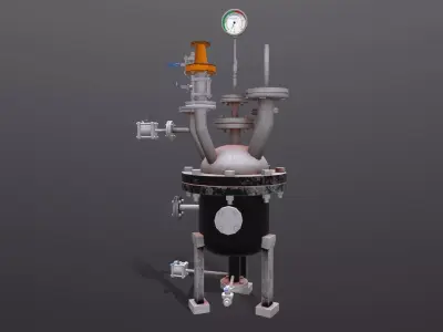 Vessel Tank Low-poly 3D model