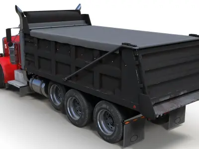 Industrial Dump truck Low-poly 3D model