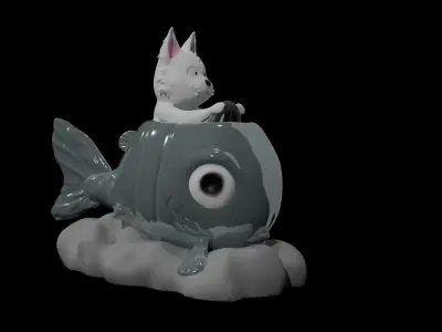 dog model high poly  3D print model