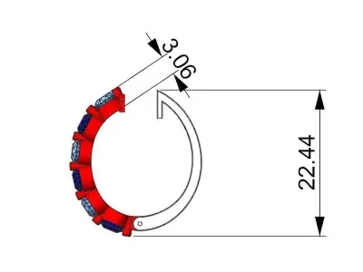 Eternity earring ready for print 3D print model
