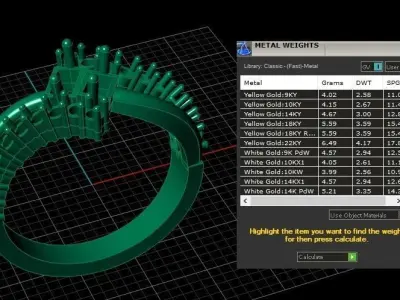 Stylish Women Diamond Ring 3d printable Model 3D print model