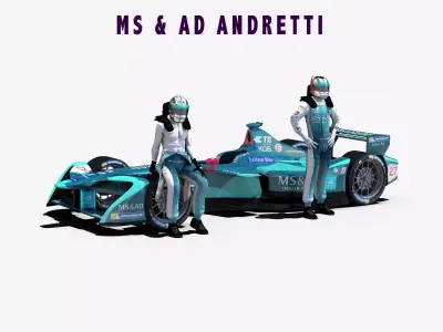 MSAD Andretti 2017 2018 Low-poly 3D model