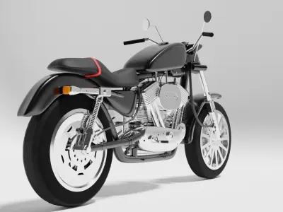 Realistic 3d highpoly motorcycle model harley davidson 3D model