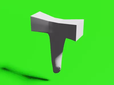 Hammer Without A Material Low-poly 3D model