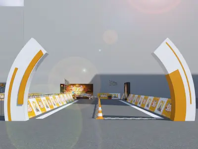 Go-kart game 3D model