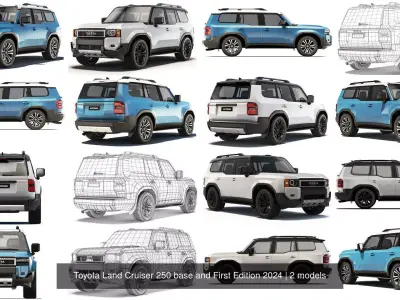 Toyota Land Cruiser 250 base and First Edition 2024 3D Model Pack