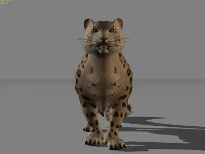 Leopard Animal  Low-poly 3D model