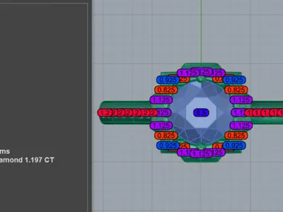 Vintage 1 Carat Diamond Engagement Ring 3D print model