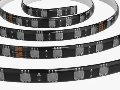 LED strip roll 3D model