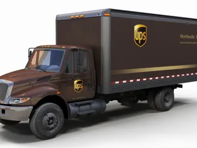 UPS Durastar delivery truck Low-poly 3D model