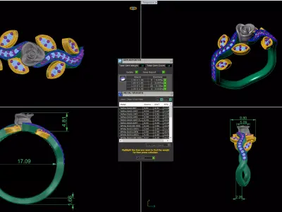 Luxury rose ring 3D print model