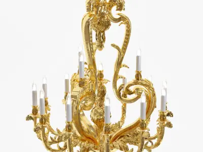 Classic bronze chandelier 0018 3D model