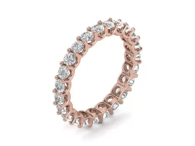 U Shaped Eternity Ring 2 point 7 mm stone size swiss 13 and EU53 3D print model
