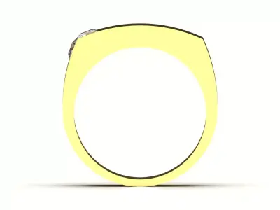 Yellow Gold Mens stl 3dm Ring mr0275 3D print model