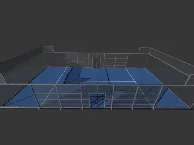 Padel court deluxe Pista de padel deluxe Low-poly 3D model