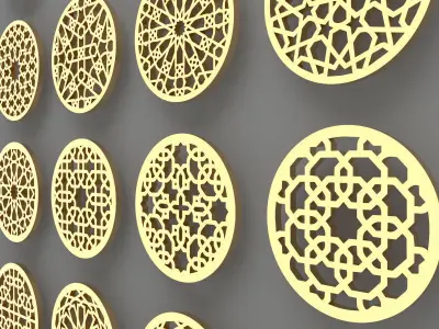 Arabic Pattern Decorative 3D model