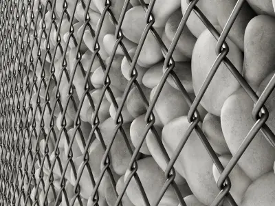 Gabion pebble low n6 Two 3D model