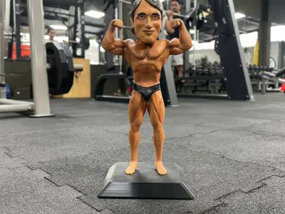 Big Head Arnold Schwarzenegger Mr Olympia 3D print model