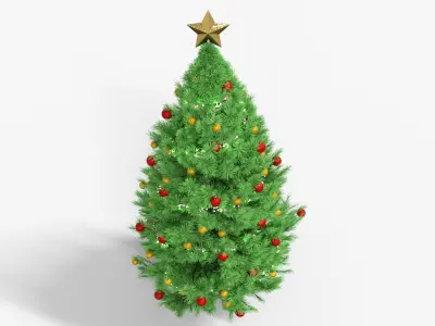 Christmas Tree Low-poly 3D model