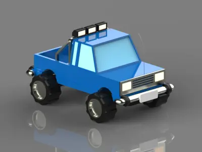 Low poly vehicles  Pack  Low-poly 3D model
