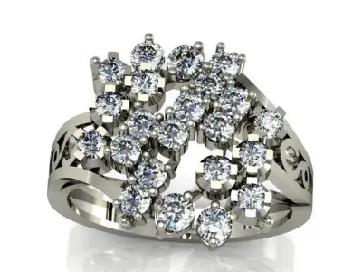 daimond ring 3D print model 2
