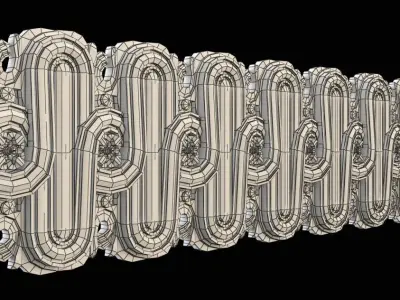 Moulding ornate metal wall art 3D print model