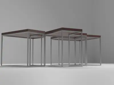 Design Table Set Free low-poly 3D model